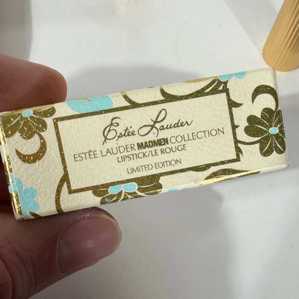 Estee Lauder Matte Red Cherry Lipstick in Gold Tube - Picture 5 of 7